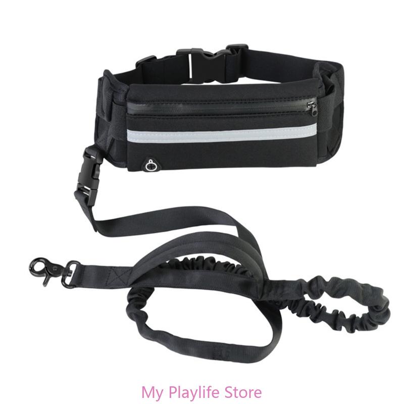 Reflective Waterproof Dog Walking Waist Bag +Leash Combo for Running Jogging Multifunctional Sports Pack Dog Leash