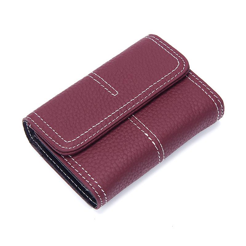 Korean-Style Cowhide Accordion Wallet: Multifunctional with Large Capacity and Multiple Card Slots