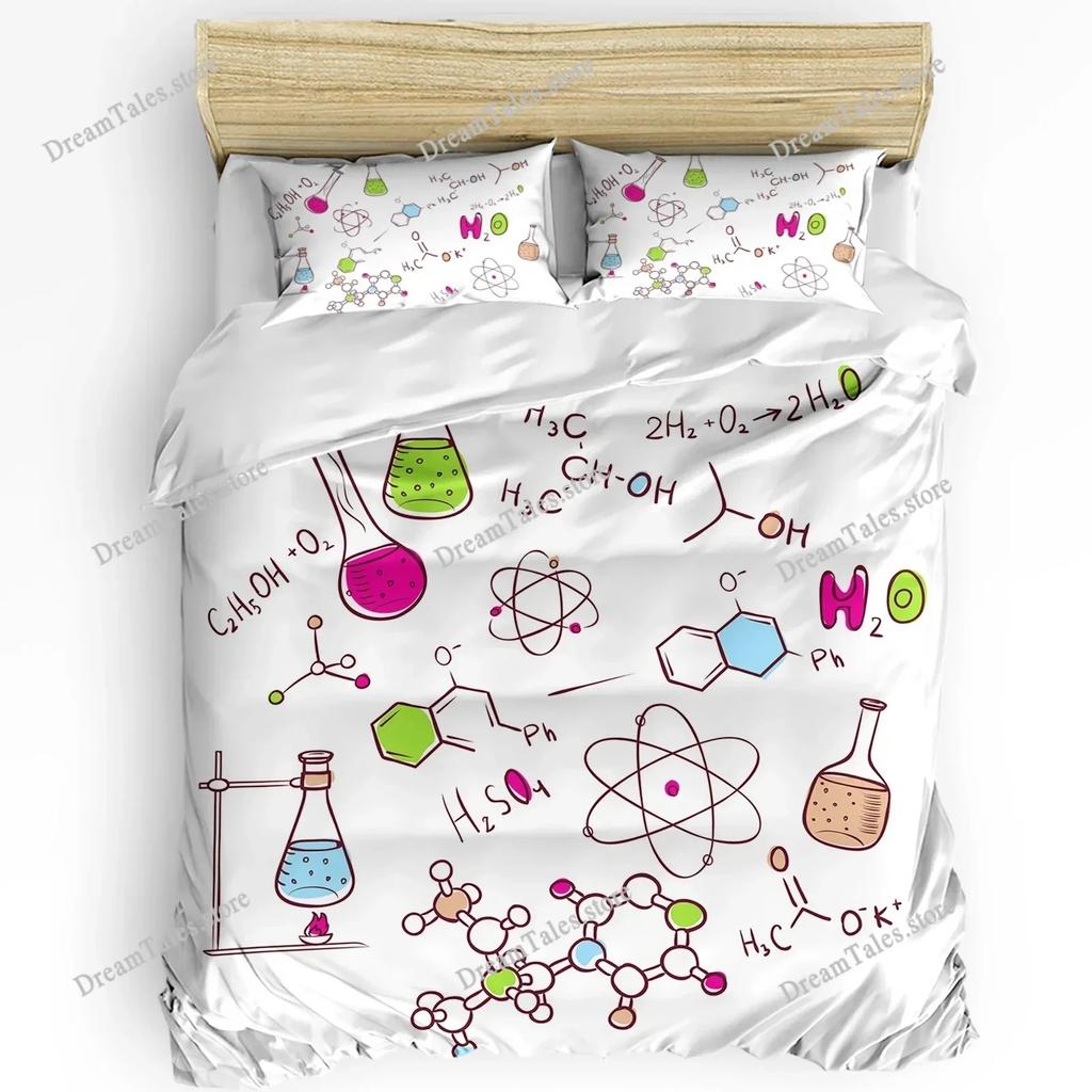 New Chemical Formula Illustration Duvet Cover Bed Bedding Set Home Textile Quilt Cover Pillowcases Bedroom Bedding Set No Sheet