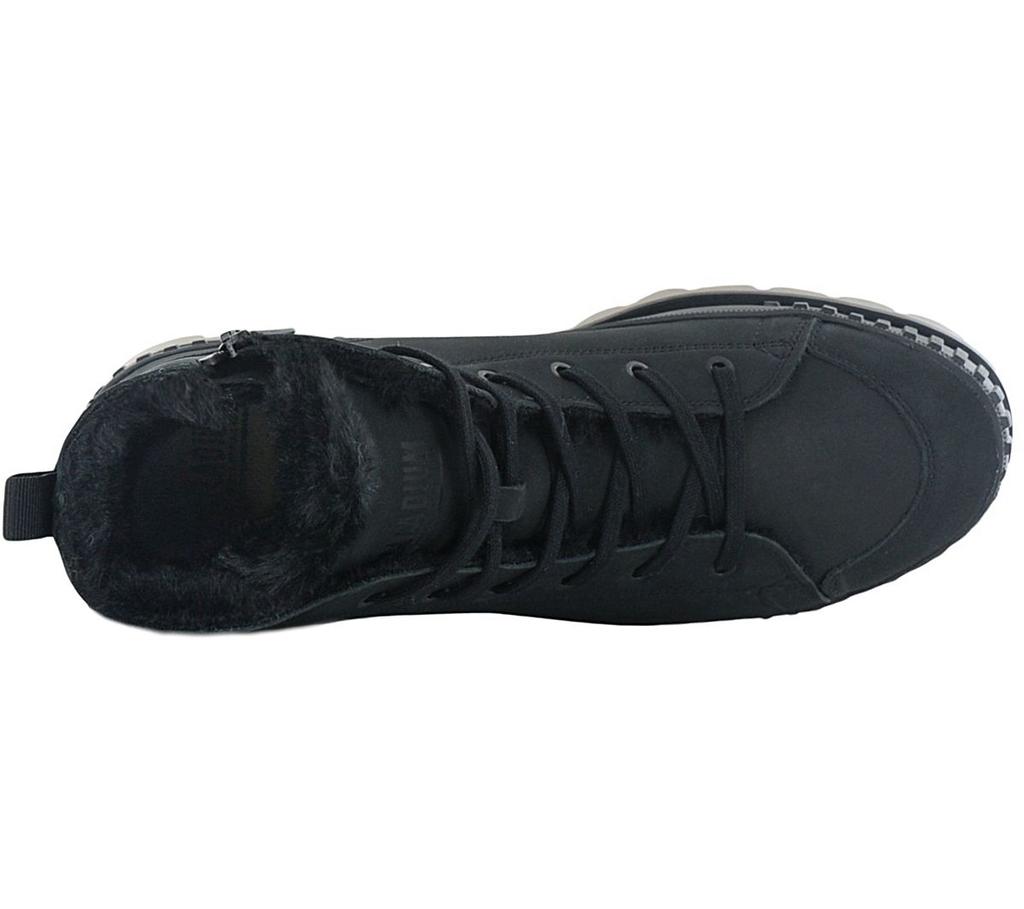 Palladium Shock Leather ZIP Warm - Men's Winter Boots Lined Boots Leather Black 74439-008-M ORIGINAL