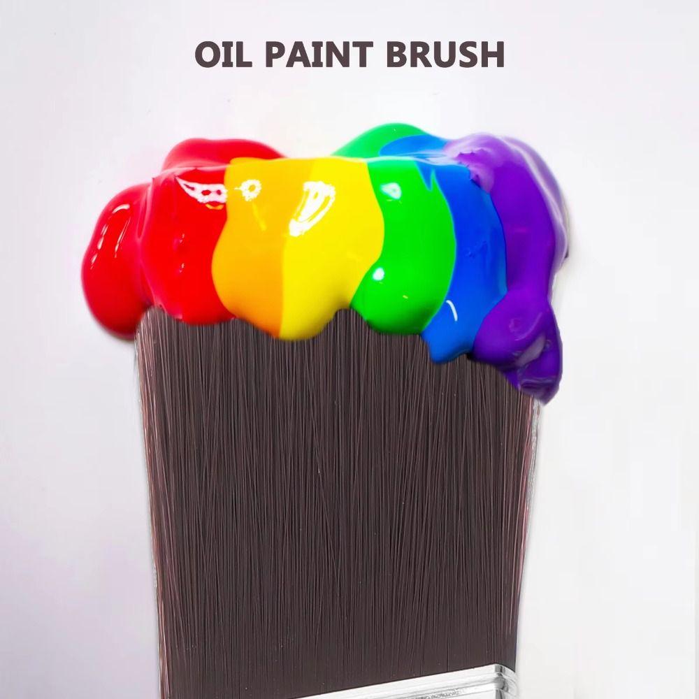 Thickened Paint Brush Soft Bristle Angled Wall Brushing Tools Practical Wood Handle Brush  Kitchen