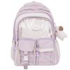 Schoolbag Cute Pain Bag ins Wind School Bag Female Junior High School Student Japanese Large Capacity Transparent Backpack Versatile Student 