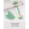 Set da 2 Pezzi per Massaggio Viso e Bellezza, Materiale Resina ABS, Rullo Massaggiante a Doppia Testa, Raschietto Triangolare, Set di Strumenti per Massaggio Gua Sha Corpo, Verde
