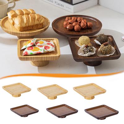1 ADET Ahşap Dekoratif Metal Palet El Yapımı Meyve Tabağı Pasta Tatlı Atıştırmalık Tabağı Süs Eşyaları Yüksek Ayaklı Sunum Düzenle Ev Gereçleri