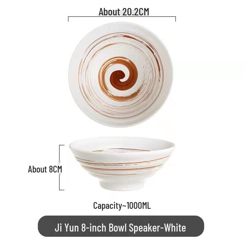 ZISIZ 8-Horn Ceramic Salad Bowl