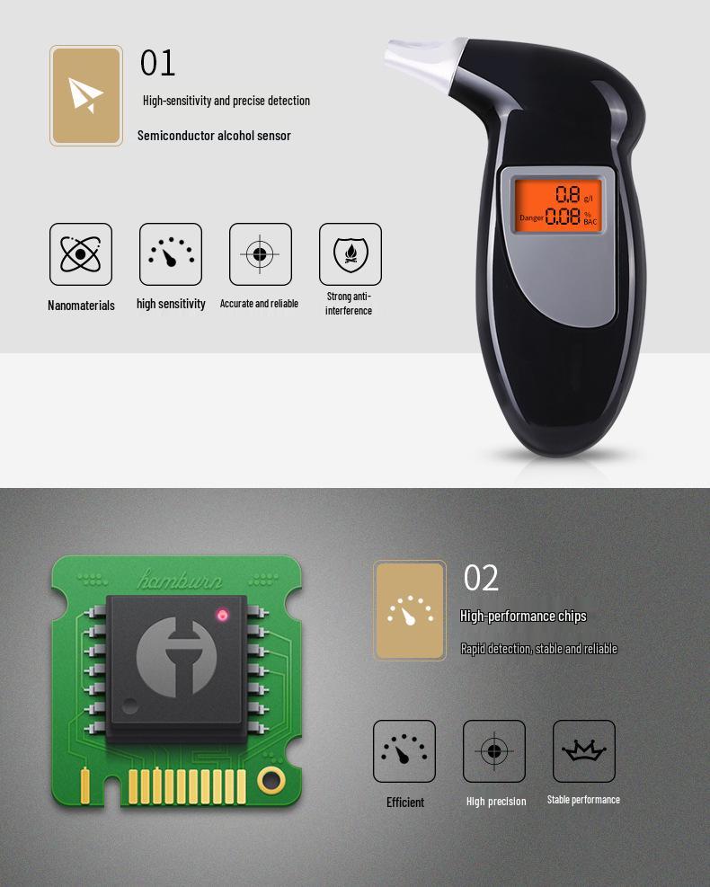 High-Precision Self-Driving Safety Car Breathalyzer Alcohol Tester