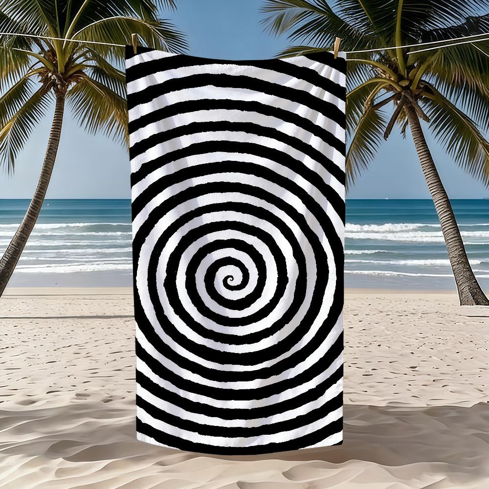 Towel Textile Bathrobe Colorful Beach Quick-Drying Lightweight Portable Camping Spiral Swim Pool Pattern Travel