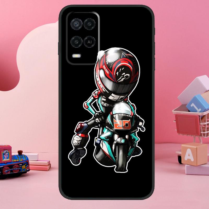 Moto Fabio Quartararo Case For Oppo A18 A38 A58 A78 A98 A74 A54 A94 A80 A60 A40 A96 A76 A16 A15 A17 A57 A77 A5 Pro