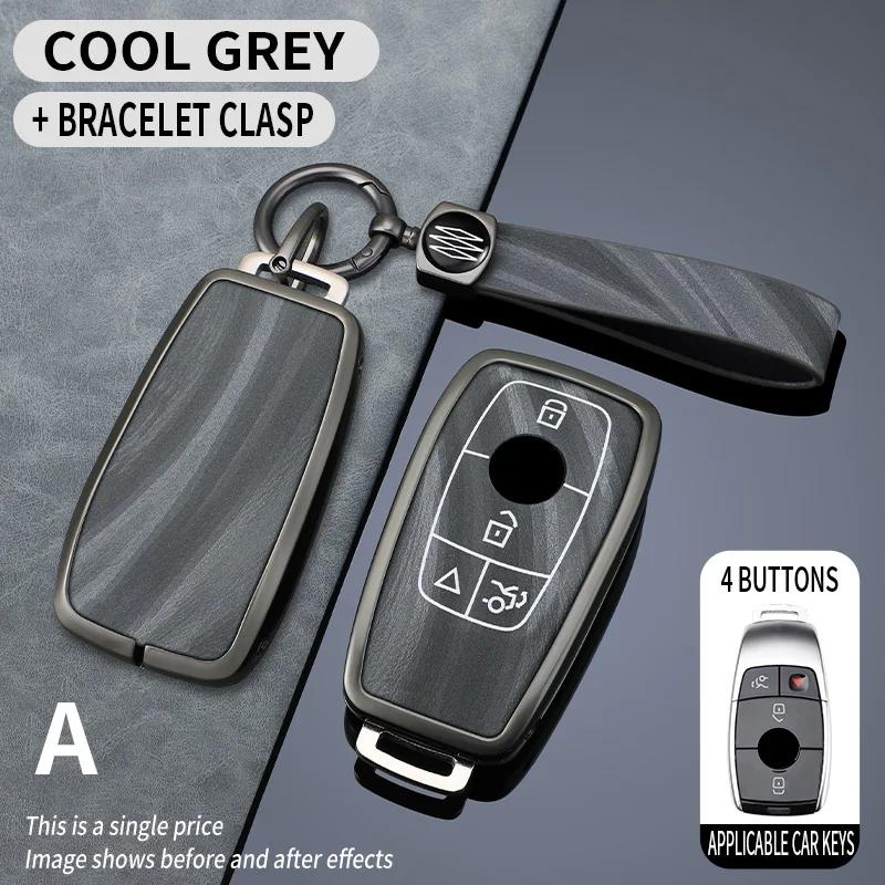 Styling Mouldings Zinc Alloy Car Remote Key Case Cover Shell For Mercedes Benz A C E S G Class GLC CLE CLA GLB GLS W177 W205 W21