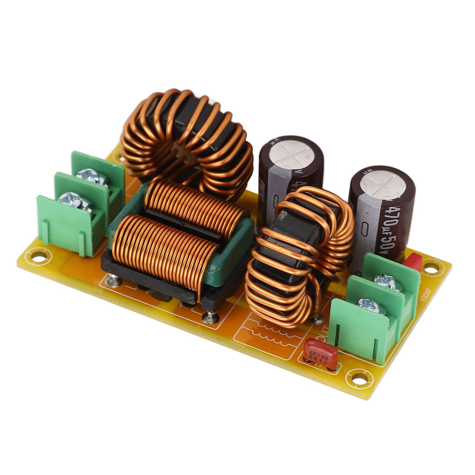 

Фільтр електромагнітних перешкод 20A Плата фільтра джерела електромагнітного живлення постійного струму LC Шумозаглушник Пасивний фільтр