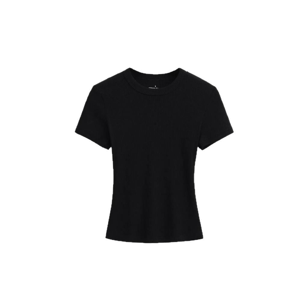 American Spicy Girl Slim Fit Round Neck Short Sleeve T-shirt - Women’s Elastic Summer Top