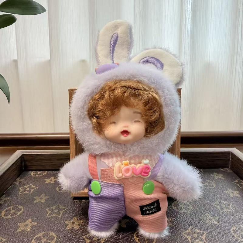 Kawaii Plush Bunny Loli Princess Doll Keyring Pendant Cute Vinyl Doll Backpack Decor Keychain Birthday Xmas Gifts