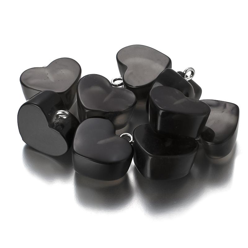 10pcs/Lot Color Transparent Resin Heart Pendants Beads Candy Color Charms for Jewelry Making DIY Necklace Earrings Accessories