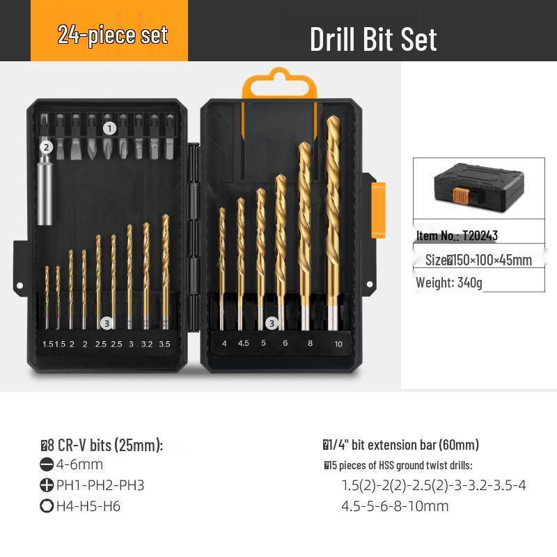 Multi-Use Drill Bit Set for Metal, Wood, and Cement