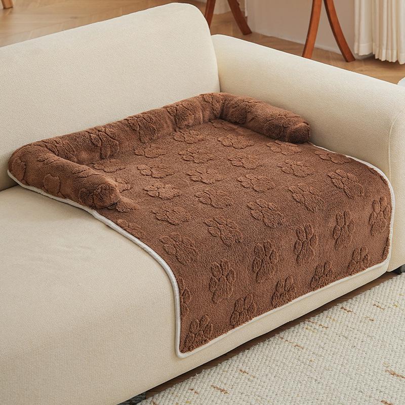 Plush Anti-Scratch Non-Slip Pet Mat for Cats & Dogs - Thickened Sofa Dog Bed