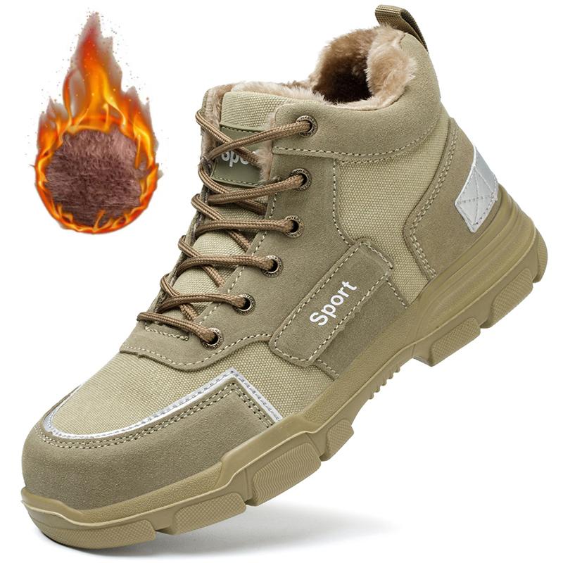 

Модные мужские неразрушимые ботинки, устойчивая к проколам защитная обувь, противоударные рабочие ботинки, противообжигающая обувь для сварщиков, защитные ботинки 38