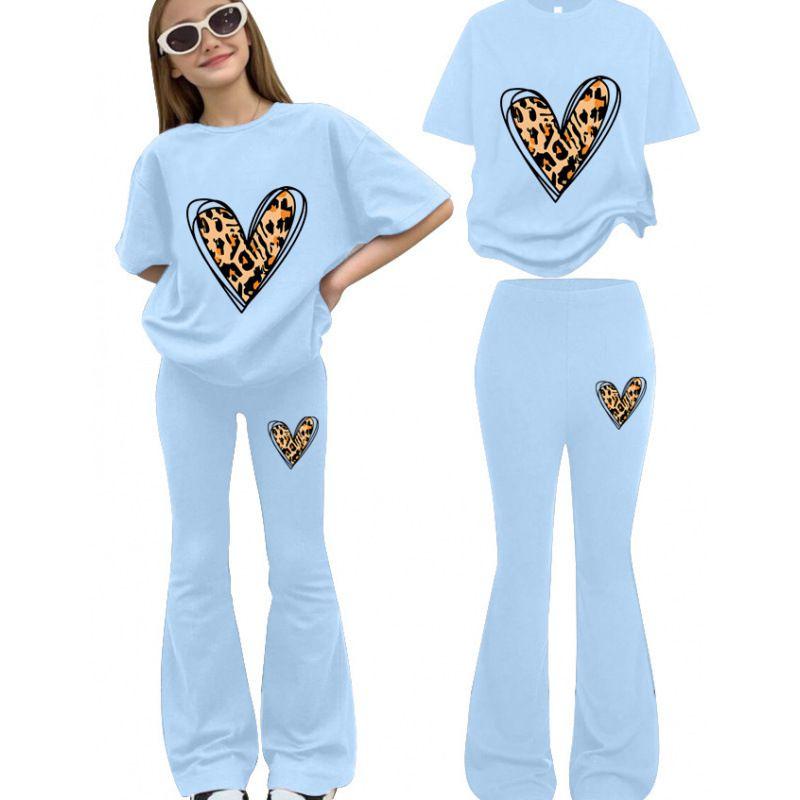 8-12 Jahre Kinder Mädchen T-Shirt und Hose Set Freizeitkleidung