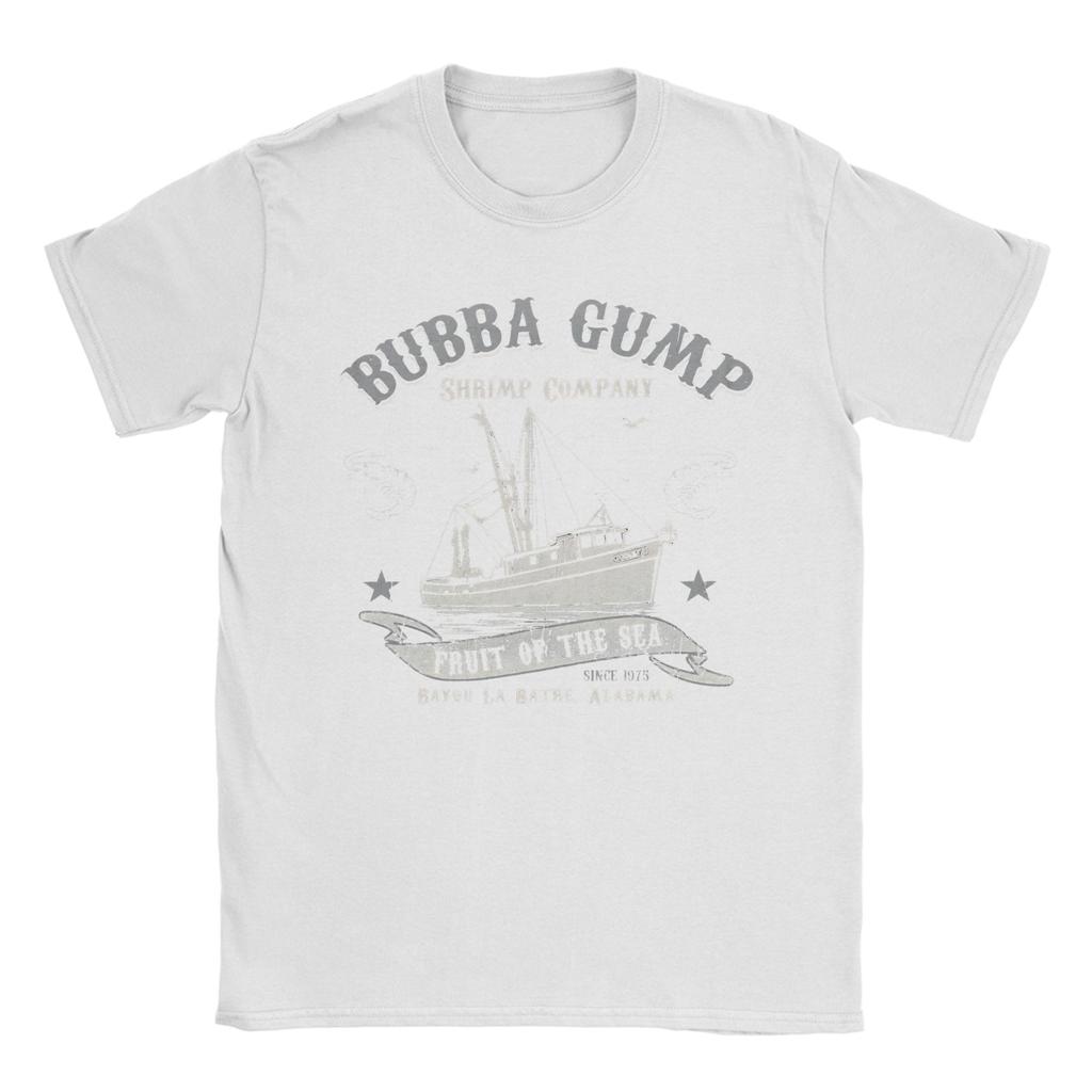 Forrest Gump Bubba Gump Shrimp T Shirt Men 100% Cotton Novelty T-Shirts Alabama Shrimping Tees Short Sleeve Clothing New Arrival