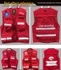 Custom Emergency Rescue Reflective Vest with Logo for Red Cross, Volunteer, and Communication Liaison