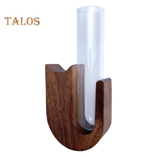 

Гидропонные растения Ваза для пробирок Деревянный коллекционер усов для кошек и собак Магнит на холодильник Ваза для размножения растений Украшение для домашнего офиса на холодильник темно-коричневого