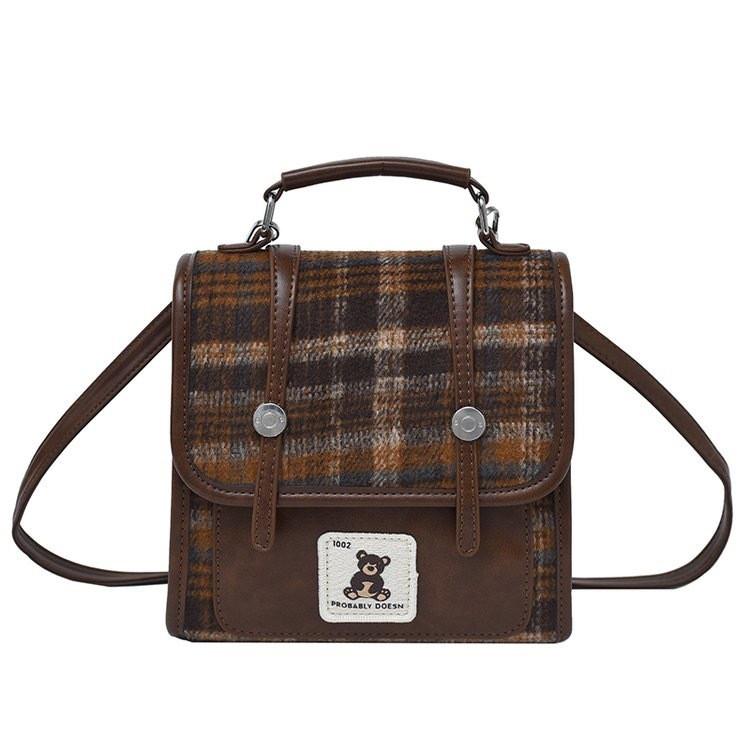 Cute Bear Pattern Pu Backpack With Padded Straps For Daily Use