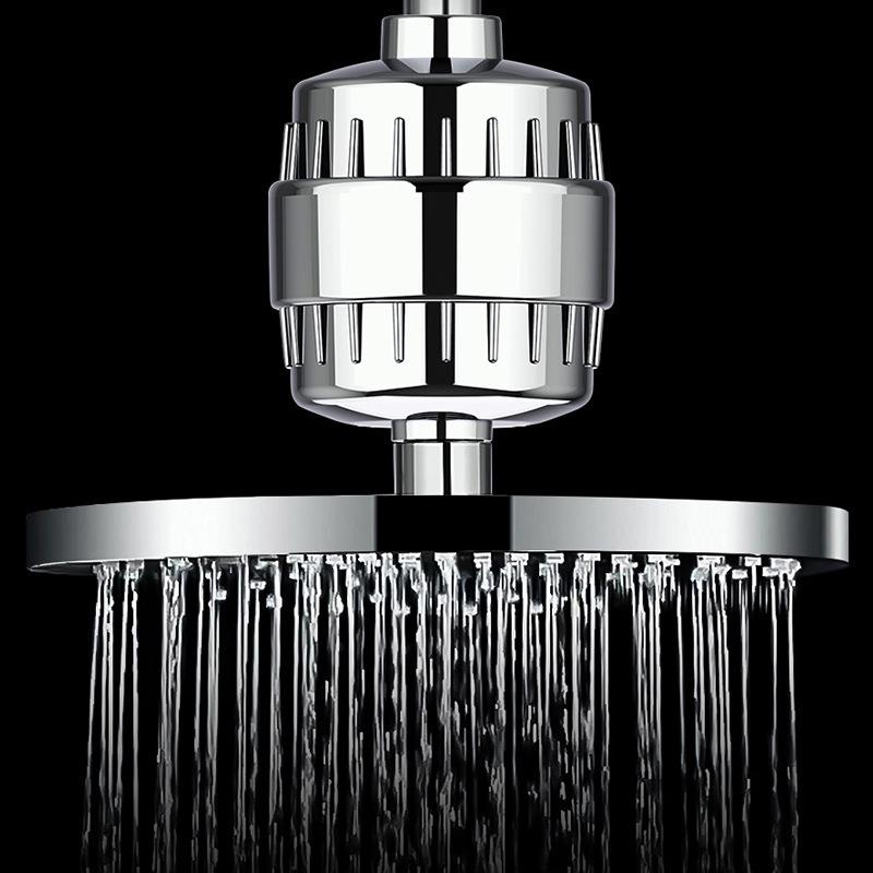 High-Flow 15-Stage Shower Filter: Removes Residual Chlorine & Beautifies Skin with 20-Layer Filter