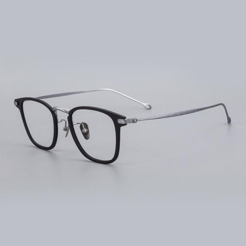 Retro Square Ultralight Titanium Eyeglass Frame for Men - Nearsighted Sunglasses