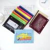 Zippered Storage Bag with 3 Rings Pencil Case Filing Products File Holder