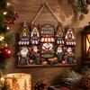 2D Flat Print Christmas Hanging Sign Santa Claus Wall Decor Farmhouse