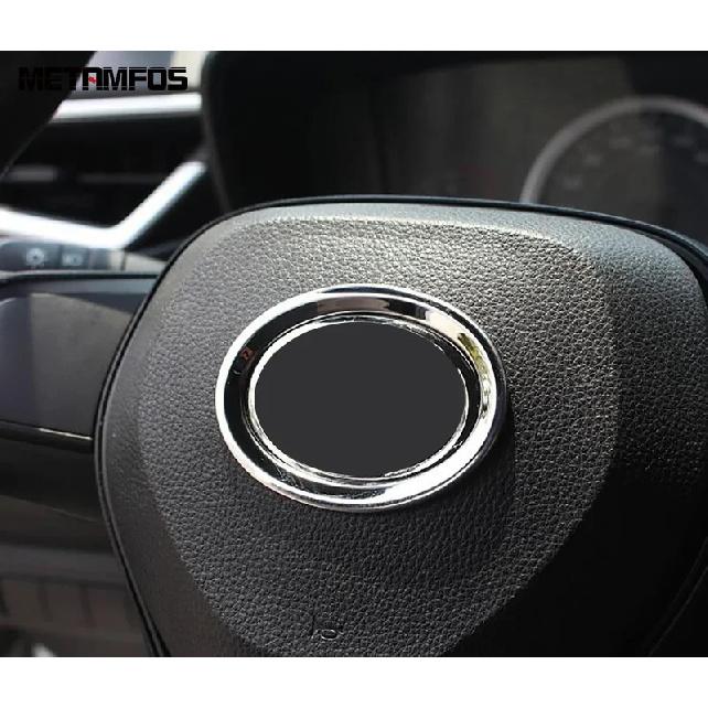 For Toyota Camry 2018      Stainless Steel Steering Wheel Cover Molding Trim Ring Frame Interior Accessories