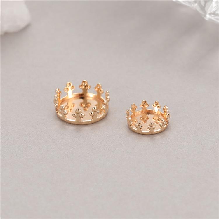 

DIY Handmade Jewelry: 14K Gold Copper Crown Gem Base A429 Small