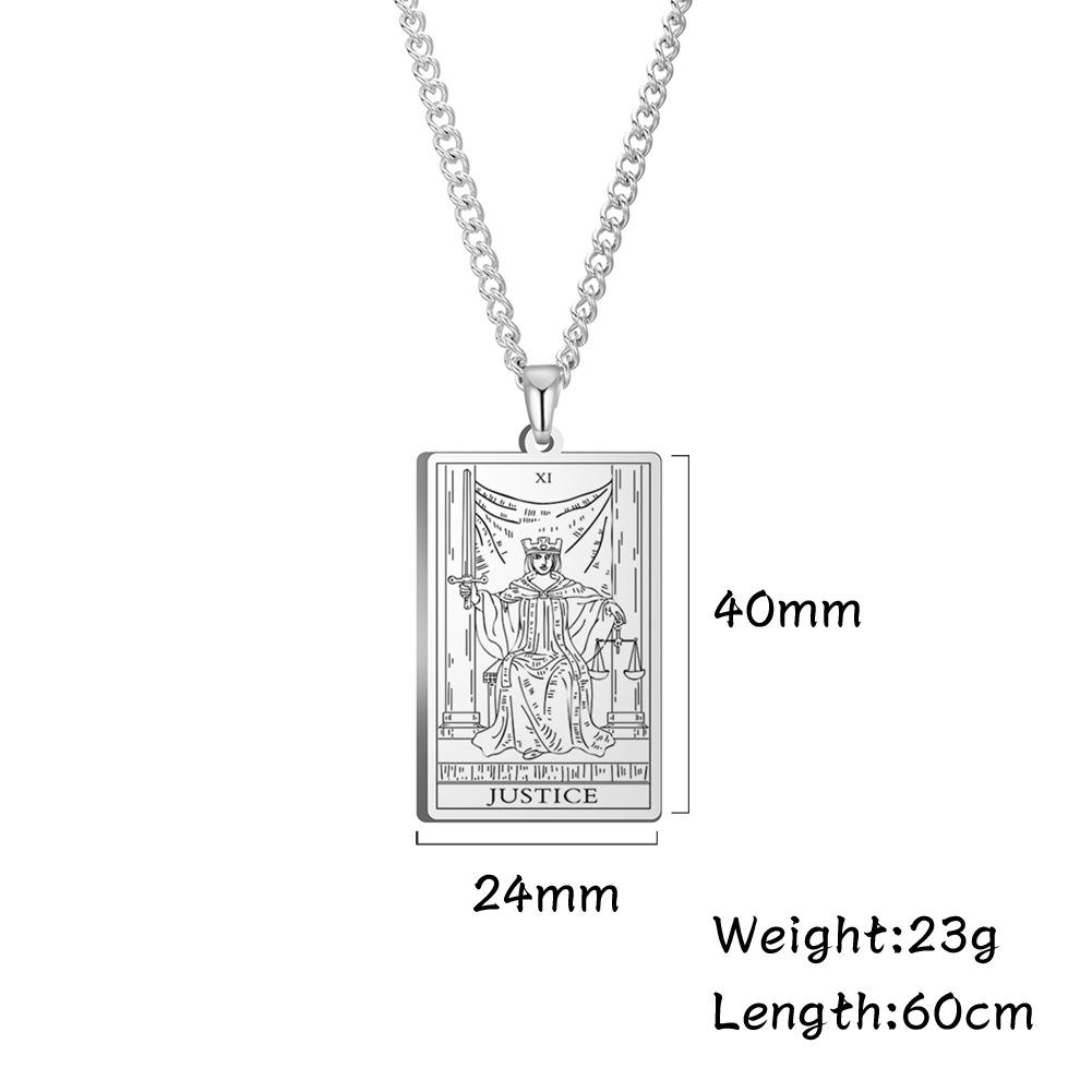 Titanium Steel Taro Brand Pendant Necklace For Men And Women, 22 Fashionable And Simple Square Shaped Jewelry Accessories