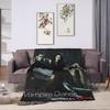 The Vampire Diaries Damon Salvatore Decken Flanell Bedruckt Tragbar Ultra-Weich Überwurfdecke für Bettwäsche Büro Teppichstück