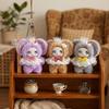 Bowknot‘ Plush Rabbit Doll Keychain Big Ear Rabbit Hanging Ornament  Birthday Gift