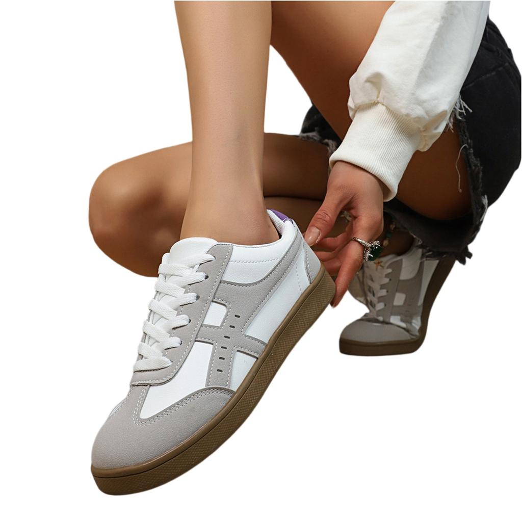Women's Low Top Casual Sneakers Lightweight Breathable Soft Sole Comfortable Slip Resistant Athletic Shoes for Everyday Wear