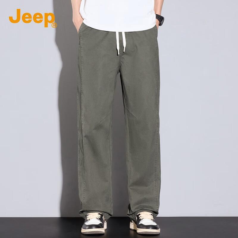 Jeep Men's Loose Fit Straight Casual Trousers