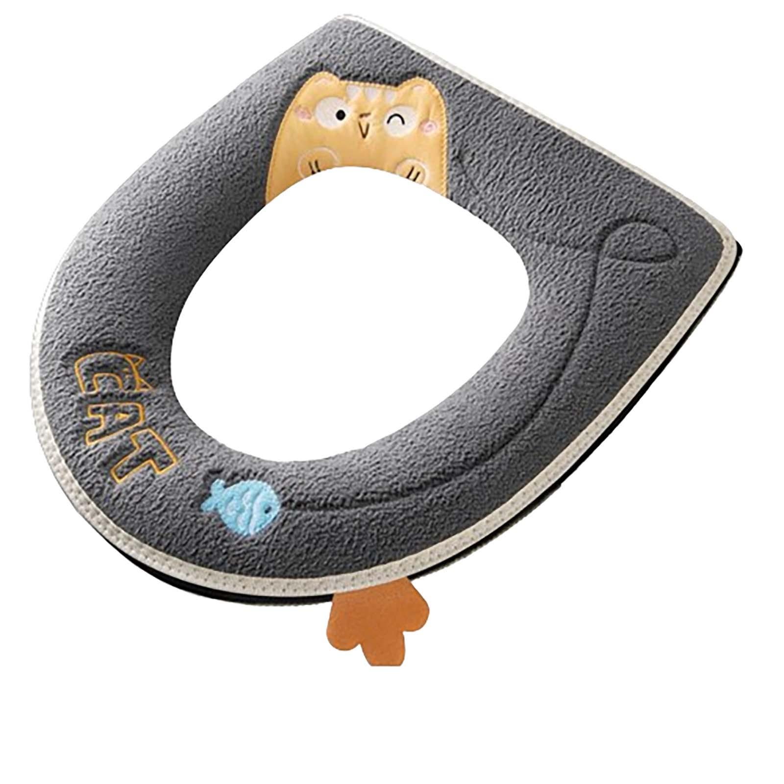 

Подушка для сиденья унитаза, милый чехол для сиденья унитаза, сезонный универсальный унитаз, утолщенная водонепроницаемая прокладка для унитаза с застежкой-молнией One Size