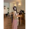Halter Red Plaid Suspender Dress Women's Summer New French Pastoral Slim Waist Slim Skirt