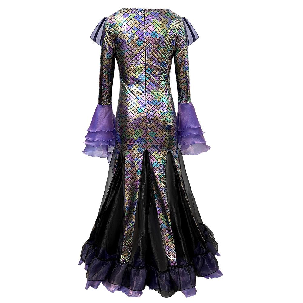 Halloween Dark Mermaid Costume Masquerade Female Mermaid Dress Performance Costumes