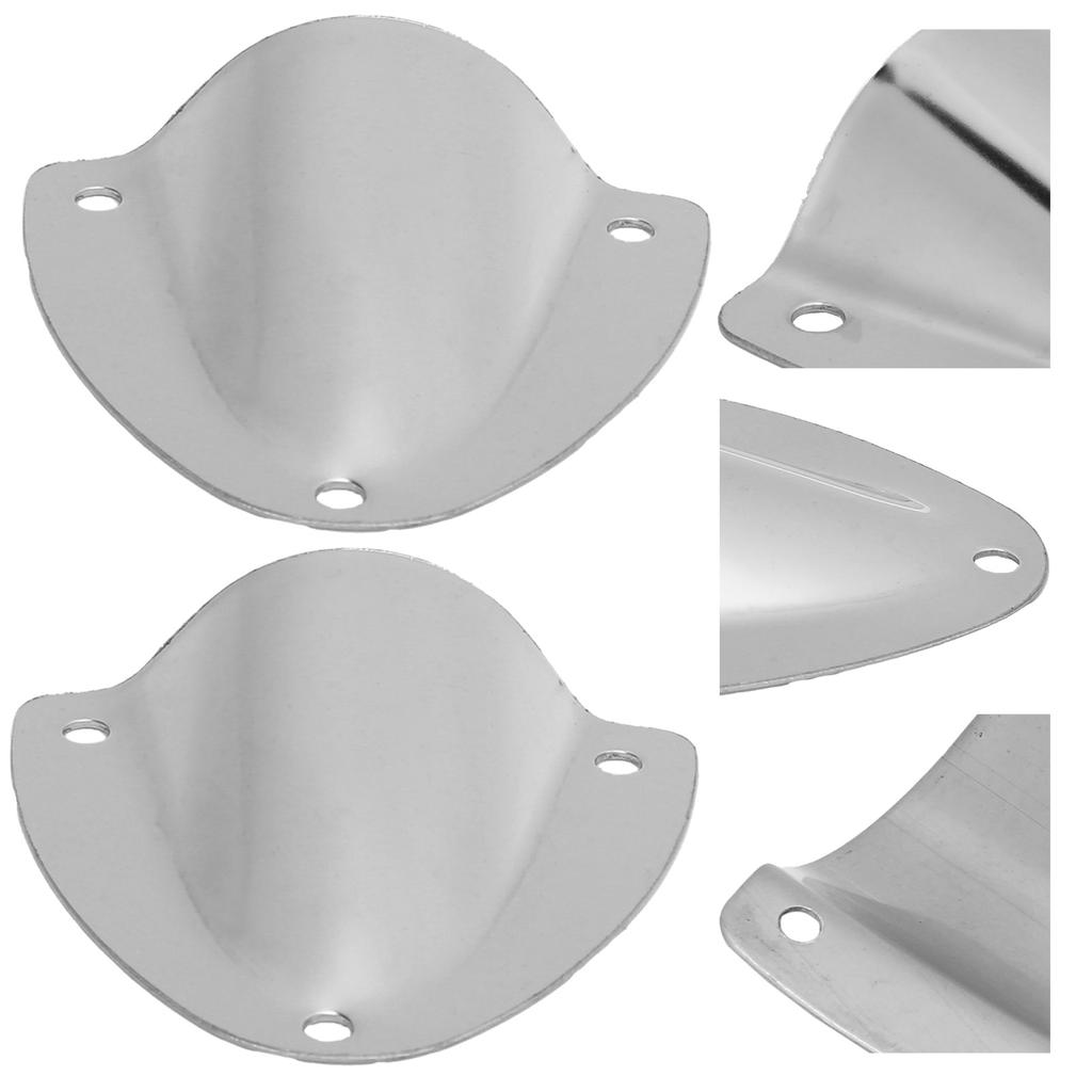 2pcs Clam Shell Vent Wire Pass Through Cover Polished Stainless Steel Accessory for Marine Boat