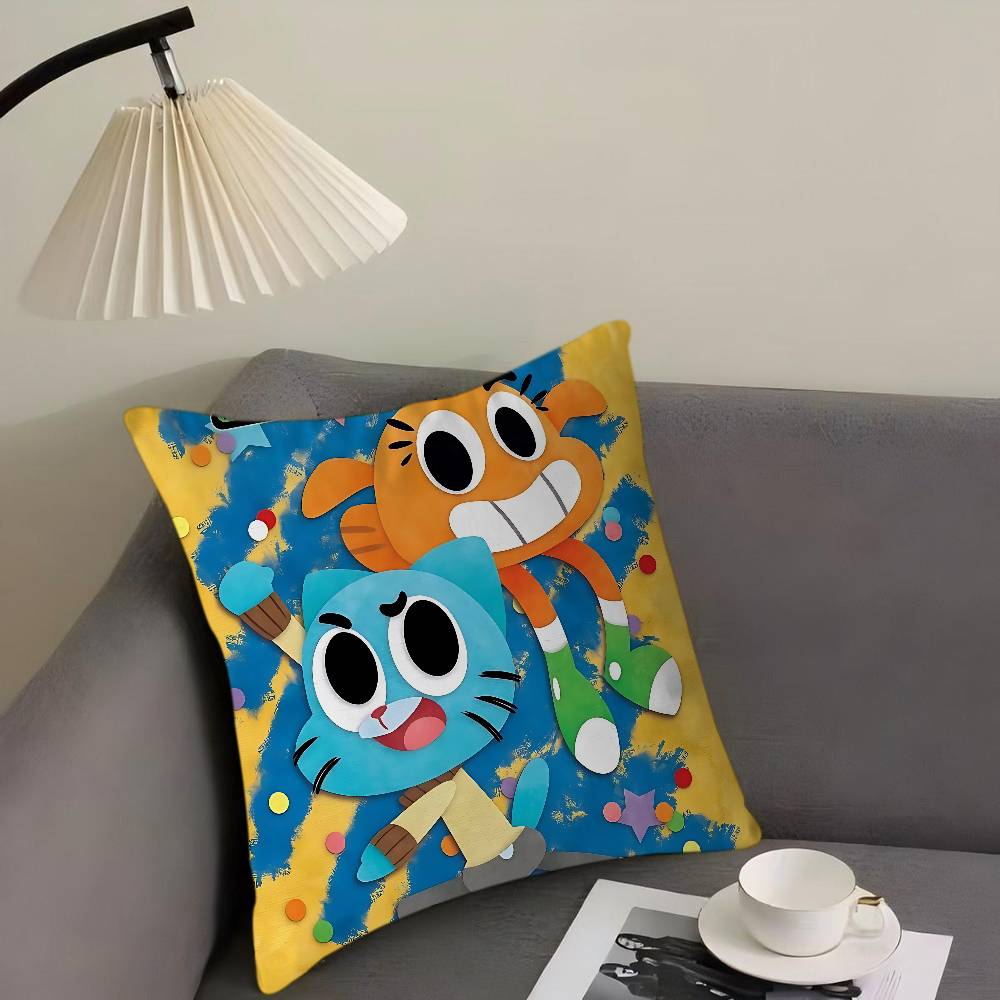 The Amazing World Of Gumball Personalized Pillow Dust Cover Bedroom Kids Party Decoration Pillowcase Birthday Children Gift