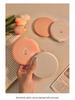 Portable LED Light Makeup Mirror - Compact, Handheld, Foldable, Round Mirror with Touch Light for Carry.