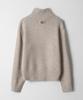 DTHIRTYONE Half-Zip Turtleneck Sweater (Beige)