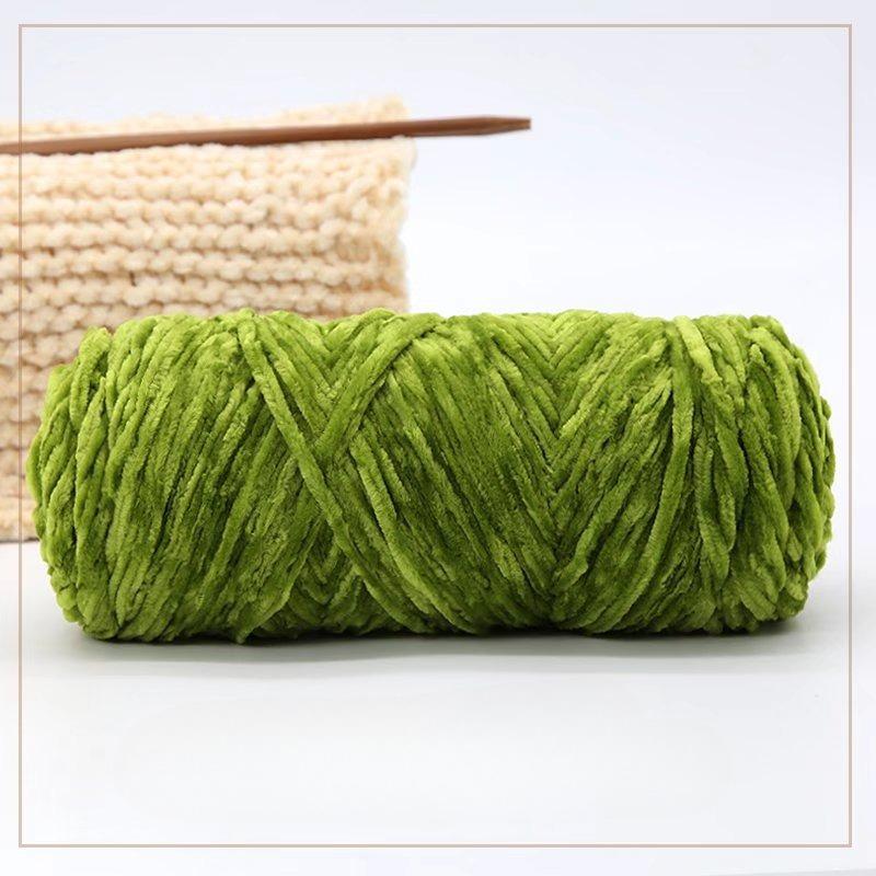 500g Chenille Soft Velvet Yarn Cotton Wool Yarn Crochet Yarn DIY Handmade Scarf Sweater Coat Blankets for Knitting Crafts