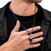 Natural Stone Hexagonal Cone Necklace for Men Boys,Crystal Reiki Reiki Chakra Pendant,Crystal Pendulum Dowsing Spiritual Jewelry