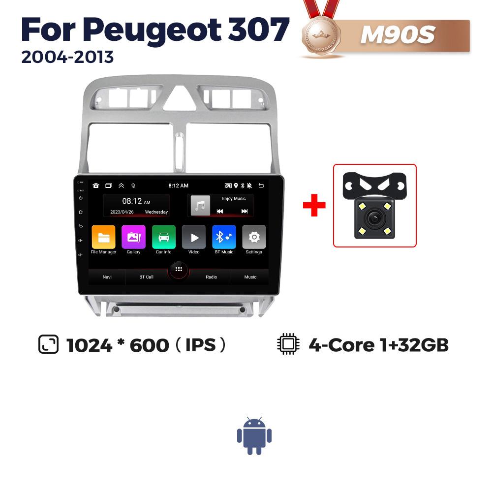 Navifly 9 Inch Intelligent Systems Multimedia Car Radio For Peugeot 307 307CC 307SW 2002-2013 Wireless Carplay Android Auto GPS