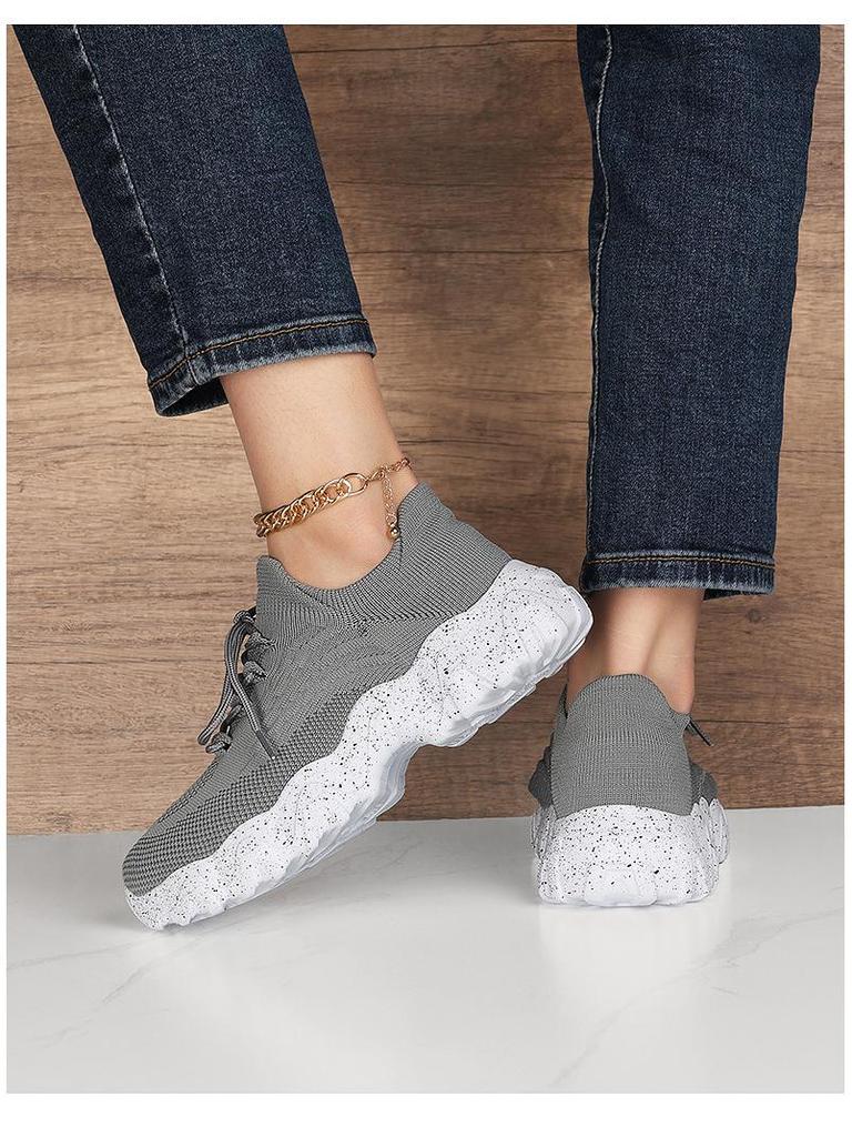Scarpe da Donna Taglia Grande Traspiranti in Maglia Sportiva - Design Facile da Infilare