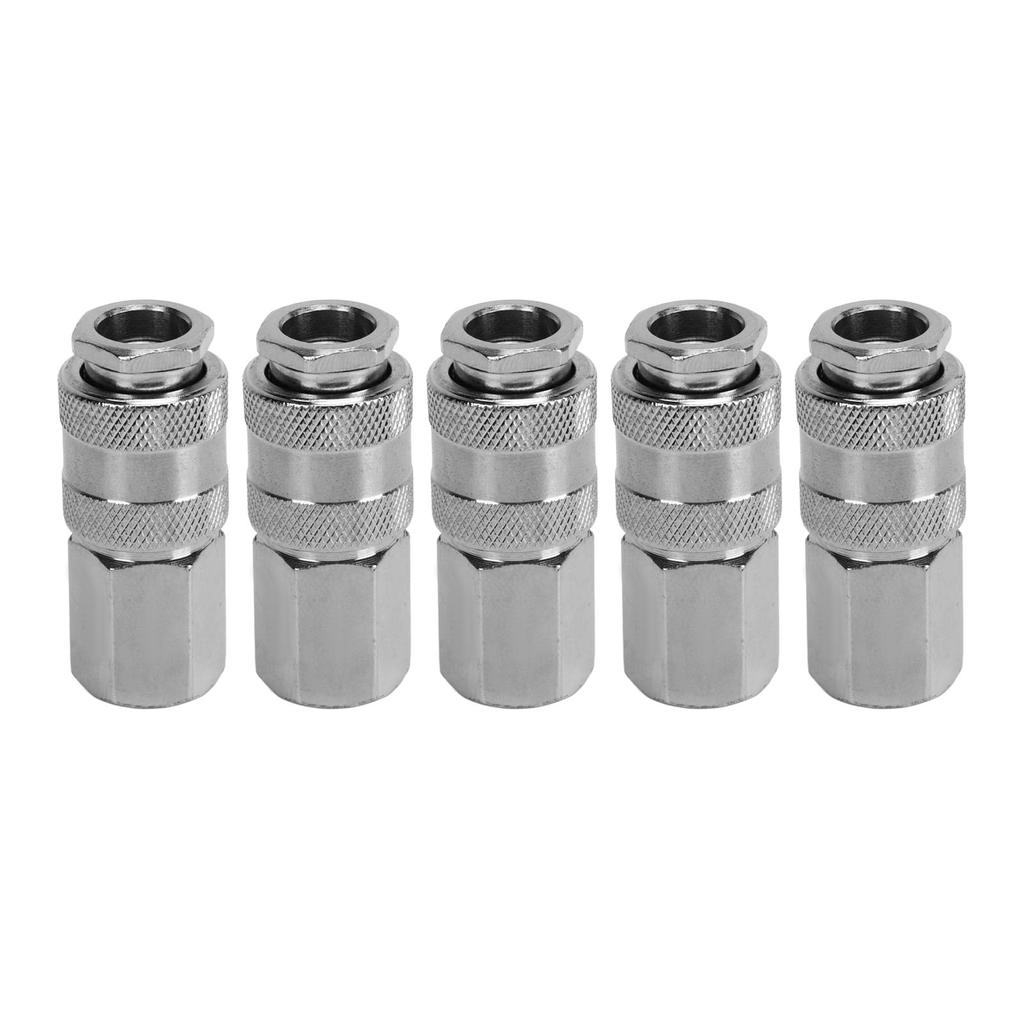 1 4 Inch NPT Air Tool Coupler 5Pcs Duarable Anti Leakage Long Lasting Female Thread Quick Coupler for Car