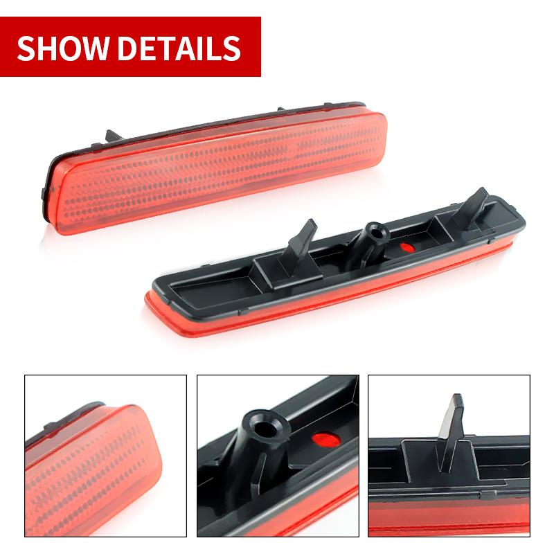 2PCS Shell Rear Bumper Stop Lamp Cover For Toyota Prius V 12-17 Scion tC 2014-2016 Toyota NOAH/VOXY 80 Prius 40 Spade Esquire