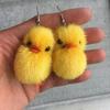Lovely Dangle Earrings Sweet Cute Yellow Duck Pendant Drop Earrings Statement Jewelry Fashion Small Hoop Earrings